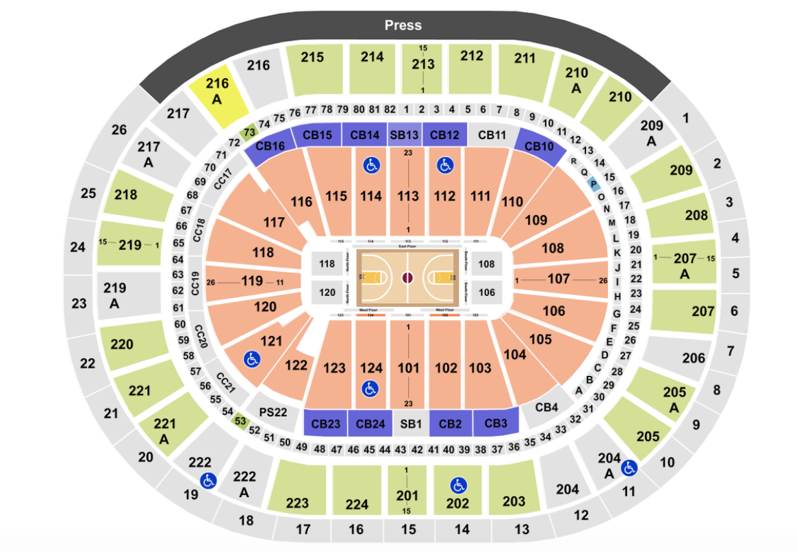 Wells Fargo Arena Des Moines Seating Chart With Seat Numbers